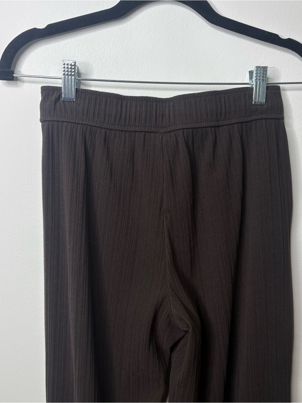 Beyond Yoga Breathe Easy Rib Knit Wide Leg Pants Brown - Picture 5 of 6